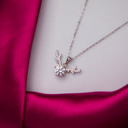 Winter Solitaire Silver Pendant Chain